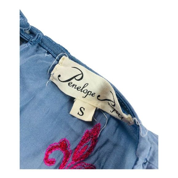 2487 Women's Sz Small Floral Embroidered Sleeveless Top Blouse - Picture 4 of 8